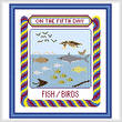 cross stitch pattern On The Fifth Day