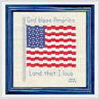 cross stitch pattern God Bless America Flag