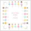cross stitch pattern Ballerinas Border/Frame - Adjustable