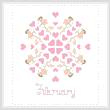 cross stitch pattern February - Cupids and Hearts 