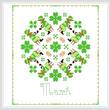 cross stitch pattern March - Leprechauns and Shamrocks