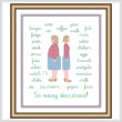 cross stitch pattern So Many Decisions - Women