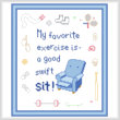 cross stitch pattern Favorite Exercise - Him