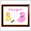 cross stitch pattern It's A Girl!