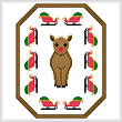 cross stitch pattern The Leader - Reindeer Ornament