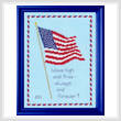 cross stitch pattern Patriotic Flag