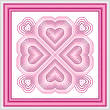cross stitch pattern Radiating Hearts