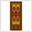 cross stitch pattern Stained Glass Door