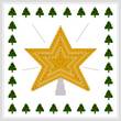 cross stitch pattern Shining Star Christmas Tree Topper