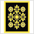 cross stitch pattern Topaz and Gold