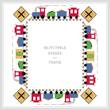 cross stitch pattern Large Train Border/Frame - Adjustable