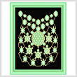 cross stitch pattern Peridot and Gold Turtles