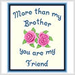 cross stitch pattern Brother - Friend