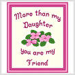 cross stitch pattern Daughter - Friend