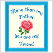 cross stitch pattern Father - Friend