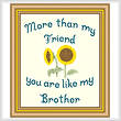cross stitch pattern Friend - Brother 