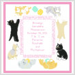 cross stitch pattern Kitten Baby Sampler