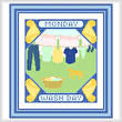 cross stitch pattern Monday - Wash Day