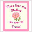 cross stitch pattern Mother - Friend