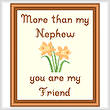 cross stitch pattern Nephew - Friend