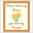 cross stitch pattern Niece - Friend