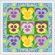 cross stitch pattern Pansies