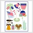cross stitch pattern Patriotic Images