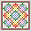 cross stitch pattern Rainbow Lattice Quilt