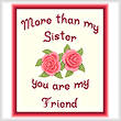 cross stitch pattern Sister - Friend