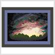 cross stitch pattern Sunset Over The Trees