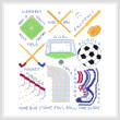 cross stitch pattern Sports Images - Set 2