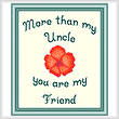 cross stitch pattern Uncle - Friend