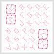 cross stitch pattern Heart Monograms - Diagonal