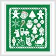 cross stitch pattern Christmas Collage