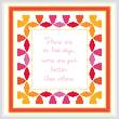 cross stitch pattern All Good Days