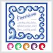 cross stitch pattern Swirling Congratulations