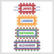 cross stitch pattern Celtic Adjustable Nameplates - Bold