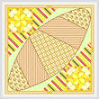 cross stitch pattern Egg and Olive on a Croissant