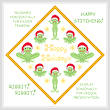 cross stitch pattern Hoppy Holidays