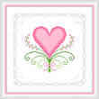 cross stitch pattern Hearts and Lace