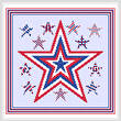 cross stitch pattern Patriotic Stars