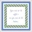 cross stitch pattern Right or Twice