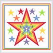 cross stitch pattern Rainbow Stars
