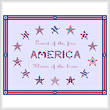 cross stitch pattern America - Star Border