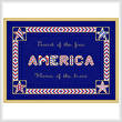 cross stitch pattern America - Rectangular Border