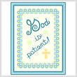 cross stitch pattern God Is Patient - Yellow Flowers