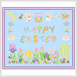 cross stitch pattern Happy Easter