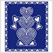 cross stitch pattern Heart Snowman