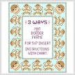 cross stitch pattern Monkey Mat-Border-Frame for 5x7 insert