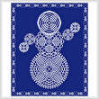 cross stitch pattern Pineapple Doily Snowman